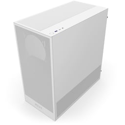 Gabinete NZXT H5 Flow/Mid-Tower/Cristal Templado/Sin Fuente/2 Ventiladores Quiet AirFlow de 120 MM/Color Blanco/Factor ATX/CC-H52FW-01