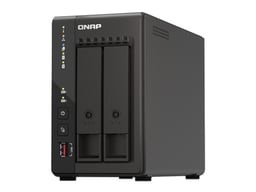Servidor NAS QNAP TS-253E-8G-US de 2 Bahías/8GB RAM DDR4/Intel Celeron 4 Núcleos J6412/2.6 GHz/SATA III/HDMI 2/2x USB 3.2 Gen 2 Tipo A/Soporta M.2 2280/No Incluye Discos