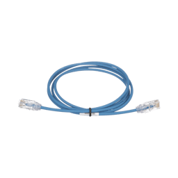 Cable de red TX6, UTP Cat6 Panduit diametro reducido (28awg), color azul 1metro, UTP28SP3BU