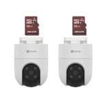 Kit de Cámaras WIFI Ezviz CS-H8C/KM2, Incluye 2 Piezas CS-H8C y 2 Piezas HS-TF-E1/ 32G/ Audio de Dos Vías/ Detección de Movimiento/ Luz Estroboscópica/ Sirena/ Exterior