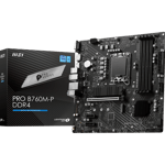 Tarjeta Madre MSI PRO B760M-P DDR4/ Socket LGA 1700/ HDMI/ 128GB/ PCIE4.0/ USB 3.0/ Micro ATX