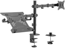 Soporte Articulado Para Monitor Y Laptop 17"-32" ACTECK ENFORCE ZONE SM480/Soporta 9KG Monitor/4KG Laptop/75X75MM/100X100MM/Color Negro/AC-939652