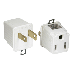 Adaptador Clavija Surtek 136074/de Aterrizado a Polarizado ABS/2 Piezas/Color Blanco