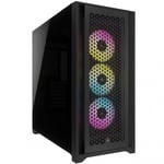 Gabinete Corsair 5000D RGB Airflow, Vidrio Templado, ATX USB 3.2, Sin Fuente, 3 Ventiladores, Media Torre, Color Negro, CC-9011242-WW
