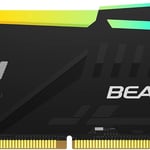 Memoria DDR5 8GB 5200Mhz Kingston Fury Beast RGB KF552C40BBA-8 / Color Negro / NON-ECC / CL40 / XMP