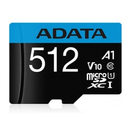 Memoria Flash Adata Premier, 512GB MicroSDXC UHS-I Clase 10, Con Adaptador