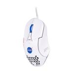 Mouse alámbrico gamer TECHZONE NS-GM03, óptico/NASA/RGB/USB/6000DPI/7 botones/color blanco-azul.