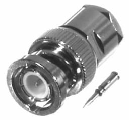 Conector BNC macho de rosca para cable RG-58/U, RG-142/U, RF Industries Ltd, níquel, oro, delrin, RFB-1100-2