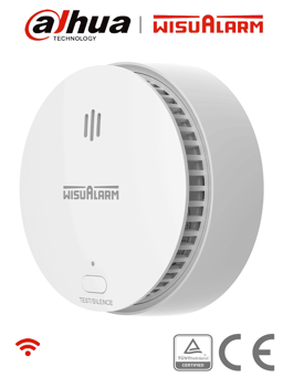 Detector de Humo WiFi 2.4GHZ Dahua DHI-HY-SA2FA con Sonido de Alarma de 85DB/Sensor Fotoeléctrico/Envía Notificaciones en Tiempo Real a App/Certificaciones TUV y CE