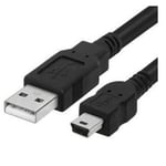 Cable USB 2.0 Macho Tipo "A" a Mini USB Macho de 1.8M Gigatech CUMN-1.8 5P Negro