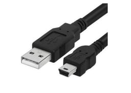 Cable USB 2.0 Macho Tipo "A" a Mini USB Macho de 1.8M Gigatech CUMN-1.8 5P Negro