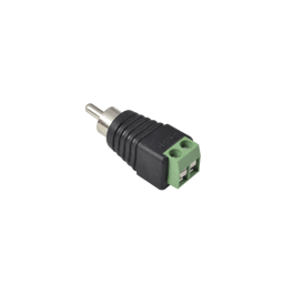 Adaptador RCA macho para video o audio con terminal atornillable