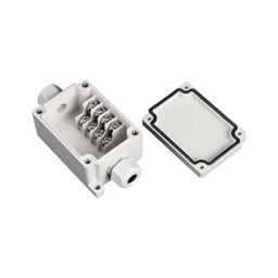 Caja De Conexión Exterior Precision Con Conexión Lateral Para 4 Líneas (Doble Tornillo) Incluye Glándulas / PST-TJ-4P