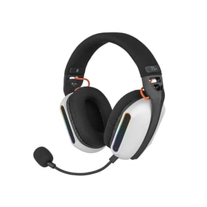 Diadema Gamer Getttech GUH-G3NW3-G1 USB con Sonido Envolvente Virtual 7.1, Micrófono Desmontable e Iluminación RGB Negro con Blanco