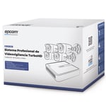 Kit TurboHD 1080P Lite Epcom DVR 4 Canales, Audio por Coaxitron, 4 Camaras Bala de Policarbonato con Microfono Integrado, B8-KIT-MIC