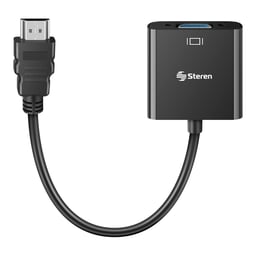 Convertidor HDMI a VGA Audio-Video Steren 208-151 Color Negro