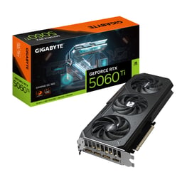 Tarjeta de Video GIGABYTE GV-N506TGAMING OC-8GD GeForce RTX 5060 TI/8GB GDDR7/PCI-E 5.0/HDMI/DP/3 Fan/Color Negro