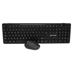 Kit Teclado y Mouse Inalámbrico Naceb Technology NA-0123 Color Negro