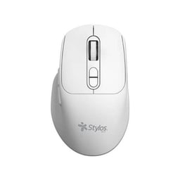 Mouse Inalámbrico Stylos STPMOI8W / 1600 DPI / 6 Botones / USB Nano 2.4Ghz / Color Blanco