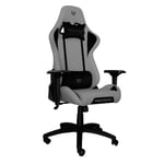 Silla gamer Balam Rush Thunder Rush 2 BR-932844, color gris-negro, con capacidad de carga hasta 150 kg, tapizada en tela, reposabrazos 4D y con inclinación ajustable de 90° a 180°.