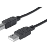 Cable USB 2.0 A Macho/ B Macho Manhattan 337779 de 5Metros, Negro