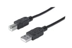 Cable USB 2.0 A Macho/ B Macho Manhattan 337779 de 5Metros, Negro