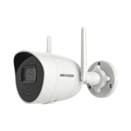 Camara Bala IP Hikvision DS-2CV2041G2-IDW(E) 4MP/ Lente 2.8MM/ 30 MTS IR/ Exterior IP66/ WI-FI/ WDR 120DB/H.265/ Microfono y Bocina Interconstruido/ MicroSD