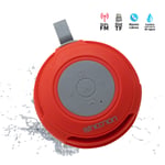 Bocina Portatil Inalambrica Necnon Bluetooth NB04WPRORED/ 300MAH/ Roja/ Radio FM/TF Card/ Resiste Salpicaduras