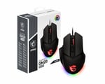 Mouse Alambrico Gamer MSI Clutch GM20 Elite, 6400DPI/ 6 Botones/ LED/ 2M/ USB/ Color Negro