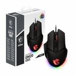 Mouse Alambrico Gamer MSI Clutch GM20 Elite, 6400DPI/ 6 Botones/ LED/ 2M/ USB/ Color Negro