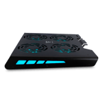 Base Enfriadora para Laptop Hasta 17" Game Factor CPG400 con 4 Ventiladores RGB Aluminio USB Color Negro