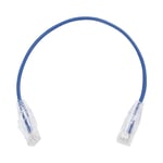 Cable de Parcheo Slim UTP CAT6 Linkedpro 28AWG 30CM Color Azul, LP-UT6-030-BU28