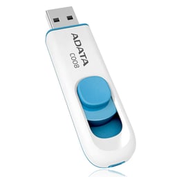 Memoria USB 32GB Adata retráctil blanco/azul AC008-32G-RWE