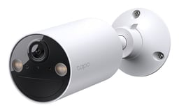 Camara Bala TP-Link Tapo C410 3MPX/Lente 3.7MM/Soporta MicroSD 512GB/Vision Nocturna a Color/Identifica Personas/IP65/Soporta Tapo Care/Bateria Con Funcionamiento de 180 Dias/Compatible Celda TPL0150028/Tapo A201