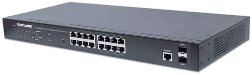 Switch 16 Puertos 10/ 100/ 1000MBPS+ 2 Puertos SFP, Intellinet 561341, 36 GBIT/S