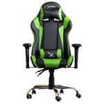 Silla Gamer Stylos Xzeal X10 Negro-Verde, con Reposabrazos 4D/ Hasta 115KG, ZXSXZ10Y
