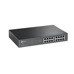 Switch TP-LINK Gigabit Ethernet TL-SG1016PE, 16 puertos 10 / 100 / 1000 Mbps, 32 Gbit / s, 8000 entradas - Administrable