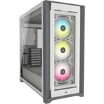 Gabinete Corsair Icue 5000X RGB Blanco/ Cristal Templado/ Med-Torre/ Sin Fuente, CC-9011213-WW