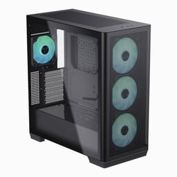 Gabinete APNX 4711099474301 / Mid-Tower / C/Ventana / Sin Fuente / RGB / USB 3.0 / Color Negro / ATX