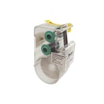 Casete de Etiquetas de Vinilo de Cinta Continua, Panduit T038X000VPC-BK, Color Negro Sobre Blanco, 9.65 MM de Ancho X 7.6 MTS de Largo, Uso Interior/Exterior