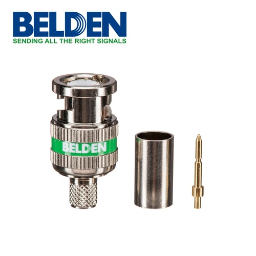 Conector BNC Belden 1694ABHD3, Para SDI-HD en Coaxial RG6, Tipo de Compresion: 3 Piezas Tradicional