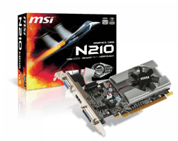 Tarjeta de video MSI N210-MD1G/D3 Geforce 210 1GB/ DDR3/ 64BIT/ PCIE2.0/ DVI/ HDMI/ VGA