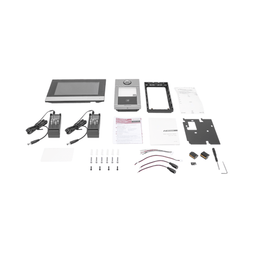 Kit de Videoportero IP POE Estandar Hikvision DS-KIS604-P(C) Con Llamada a APP de Smartphone (Hikconnect)/ Apertura Con Tarjeta Mifare/ Frente de Calle IK08 & IP65/ Soporta 2 Puertas