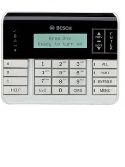Teclado Alfanumerico de 2 Lineas (SDI2) Bosch B920 12 VCC/Para Interior/Color Negro-Blanco