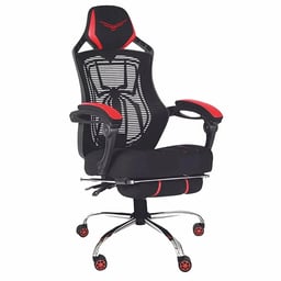 Silla Gamer Naceb NA-0928 Spider, Semireclienable, Color Negro/ Rojo, Hasta 120KG