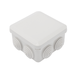 Caja Derivacion-Conexion de Plastico Precision PST-0808-ER Con 7 Glandulas de Goma/Nstalaciones Comerciales/Residenciales/Industriales/Cerrado a Presion/Color Blanco