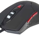 Mouse Gaming USB Optico Alambrico 2400DPI, 6 Botones Negro con Luz Manhattan 176071
