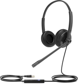 Diadema Audífonos c/Micrófono Alámbricos USB Yealink UH34/2.1M/Negro/UH34-Dual-Teams