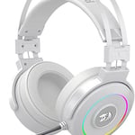 Diadema Audifono con Microfono 7.1 Redragon Lamia 2 White H320W-RGB Alambrico/ USB/ Base Incluida/ Color Blanco