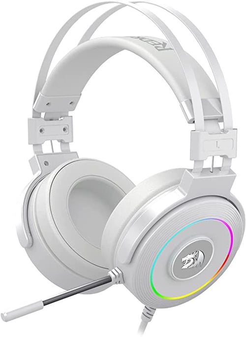 Diadema Audifono con Microfono 7.1 Redragon Lamia 2 White H320W-RGB Alambrico/ USB/ Base Incluida/ Color Blanco